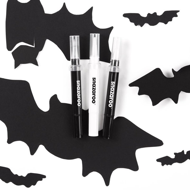 Snazaroo Face Paint Brush Pen, Set of 3, Monochrome - Image 4